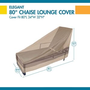 Duck Covers Elegant Waterproof 80 Inch Patio Chaise Lounge Cover, Chaise Lounge Covers Outdoor