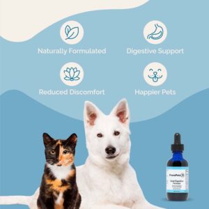 Prana Pets Good Digestion Formula Digestive Aid for Dogs & Cats | Naturally Promotes Healthy Digestion in Pets | Herbal Formula Safely Helps to Soothe Stomach & Digestive Tract Inflammation