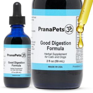 prana pets good digestion formula digestive aid for dogs & cats | naturally promotes healthy digestion in pets | herbal formula safely helps to soothe stomach & digestive tract inflammation