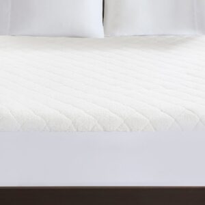 Woolrich Heated Sherpa ELEC MATT Mattress Pad with Auto Shut Off Timer and 5 Heat Level Setting Controller(s) Super Warm, King: 78x80, White