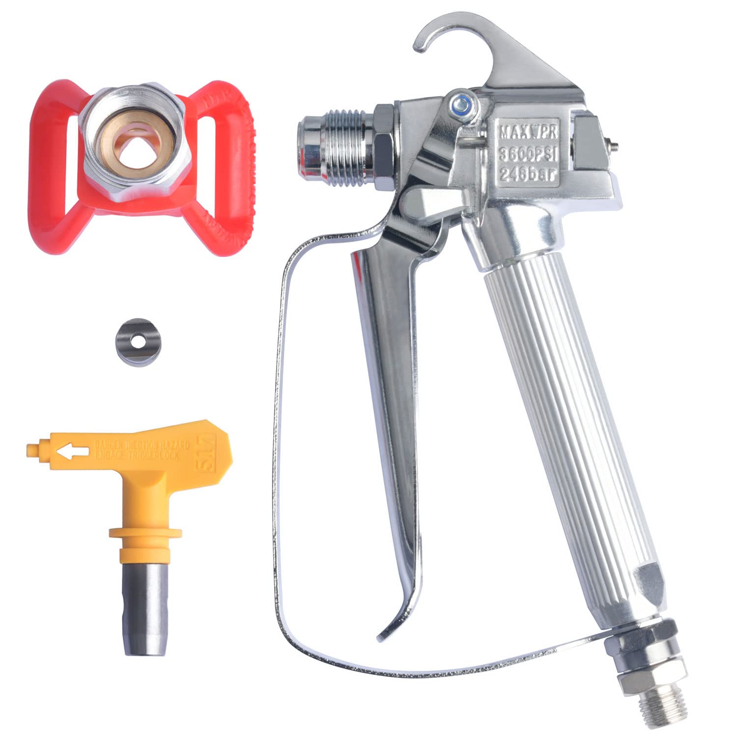 JWGJW Airless Paint Spray Gun High Pressure 3600PSI with 517 Nozzle Tip,for Graco Titan Airless Hose Sprayers.(JW-122532)