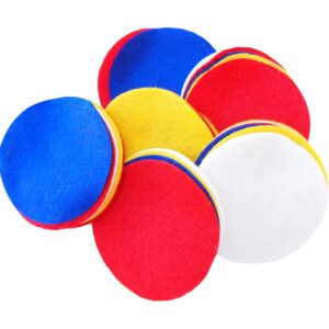 Playfully Ever After Blue, Red, White & Yellow Craft Felt Circles (3 Inch - 30pc)