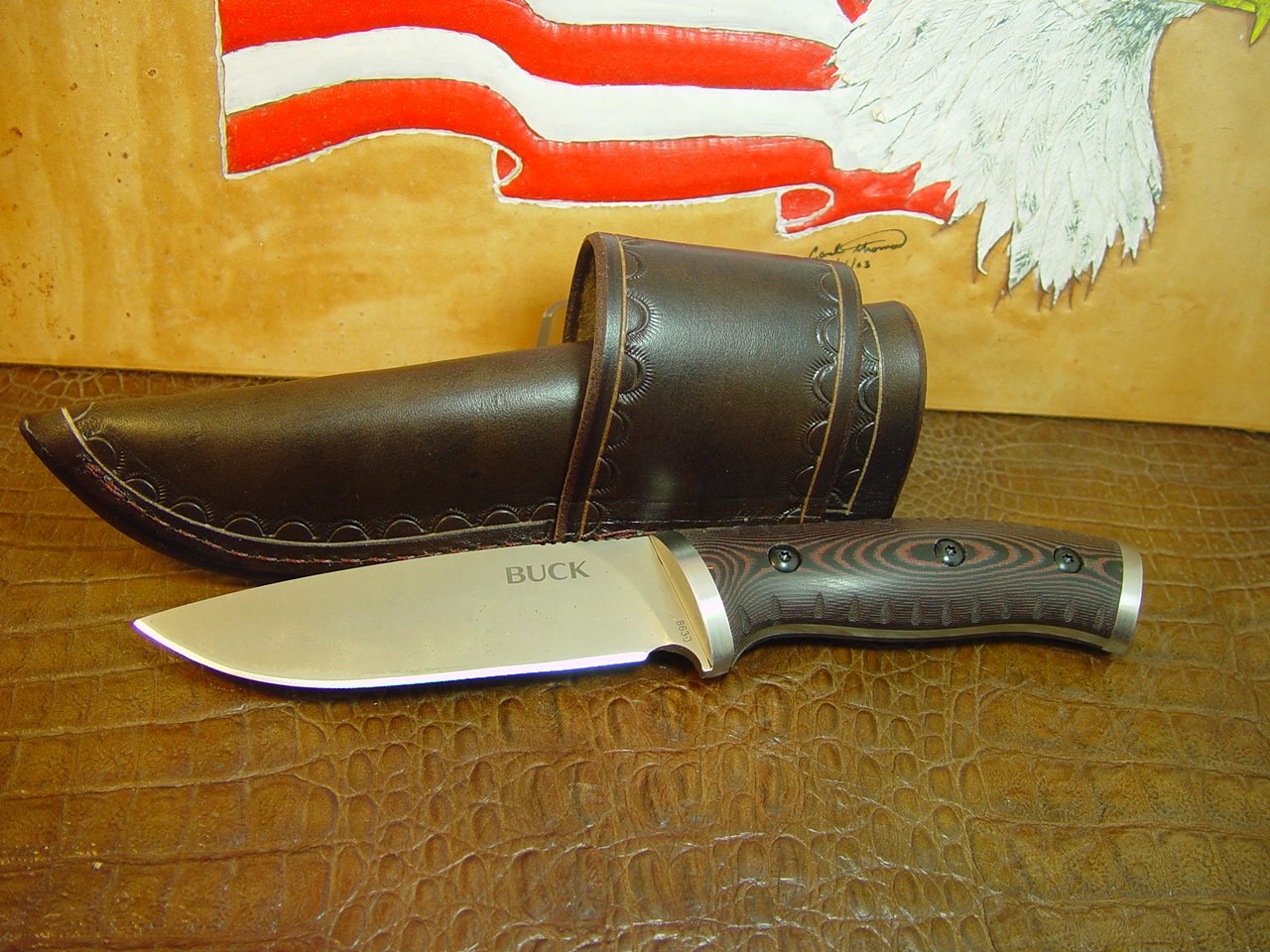 Leather Knife Sheath/Leather Knife Case/Leather Knife Holster Made To Fit A Buck Selkirk 863 Knife