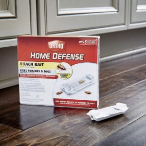 Ortho Home Defense Roach Bait - Kills Cockroaches & Eggs In Your Home, Palatable for 6 Months, Includes 8 Individual Stations