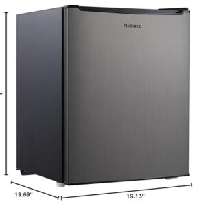 Galanz 2.7 cu ft Stainless Steel Look Single Door Compact Refrigerator