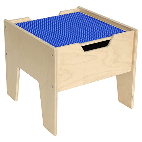 Contender C991300-B 2-N-1 Activity Table with Blue Lego Compatible Top for Toddlers and Preschool