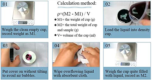 Paint Density Specific Gravity Cup Stainless Steel Paint Density Determiner Pycnometer 100ml