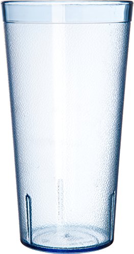 CFS Stackable Plastic Tumbler Cup for Restaurants and Cafeterias, 20 Ounce, Blue