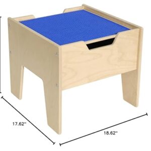 Contender C991300-B 2-N-1 Activity Table with Blue Lego Compatible Top for Toddlers and Preschool