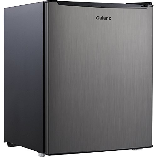 Galanz 2.7 cu ft Stainless Steel Look Single Door Compact Refrigerator