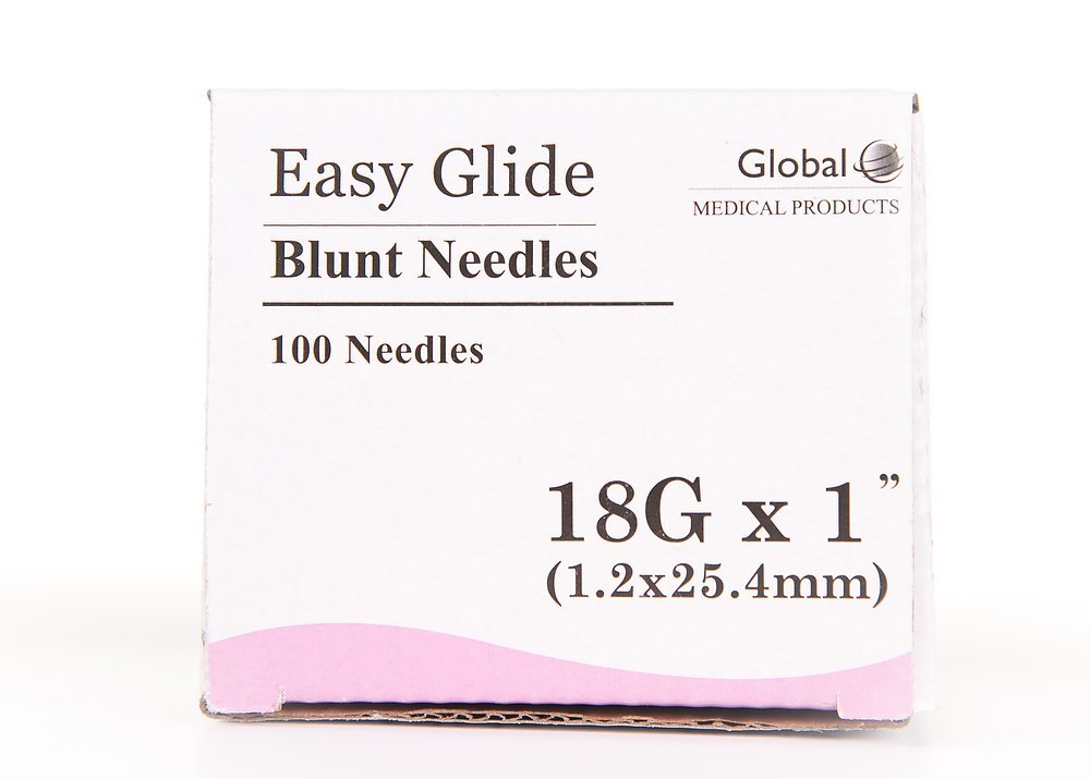 (Qty 100) 18 ga x 1" Dispensing Needle, Blunt Tip