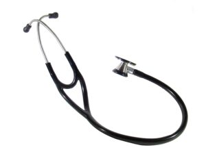 emi platinum series deluxe black cardiology stethoscope with pressure sensitive diaphragm esc-333