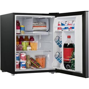 galanz 2.7 cu ft stainless steel look single door compact refrigerator