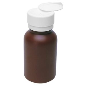 menda 35602 high-density polyethylene/hdpe/polypropylene/steel/low-density polyethylene/ldpe dispensing bottle, lasting-touch, round hdpe, 8 oz, 8 fl. oz. capacity, brown