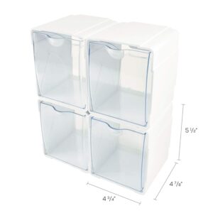 DEF421103 - Tilt Bin Interlocking 4-Bin Organizer