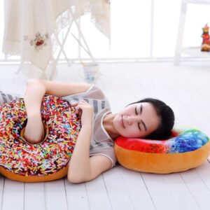 Wemi TIPINOICE Large Doughnut Throw Pillow Soft Novelty Doughnut Shaped Ring Plush Cushion Pillow 40cm