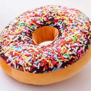 Wemi TIPINOICE Large Doughnut Throw Pillow Soft Novelty Doughnut Shaped Ring Plush Cushion Pillow 40cm