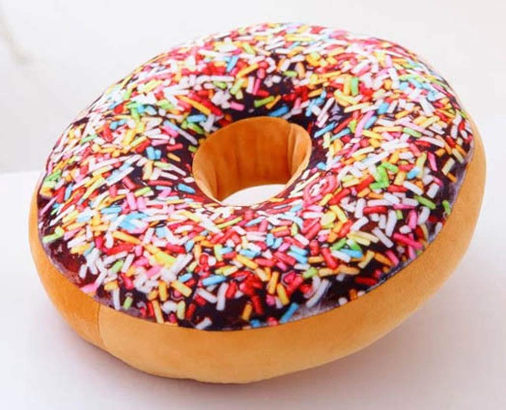 Wemi TIPINOICE Large Doughnut Throw Pillow Soft Novelty Doughnut Shaped Ring Plush Cushion Pillow 40cm