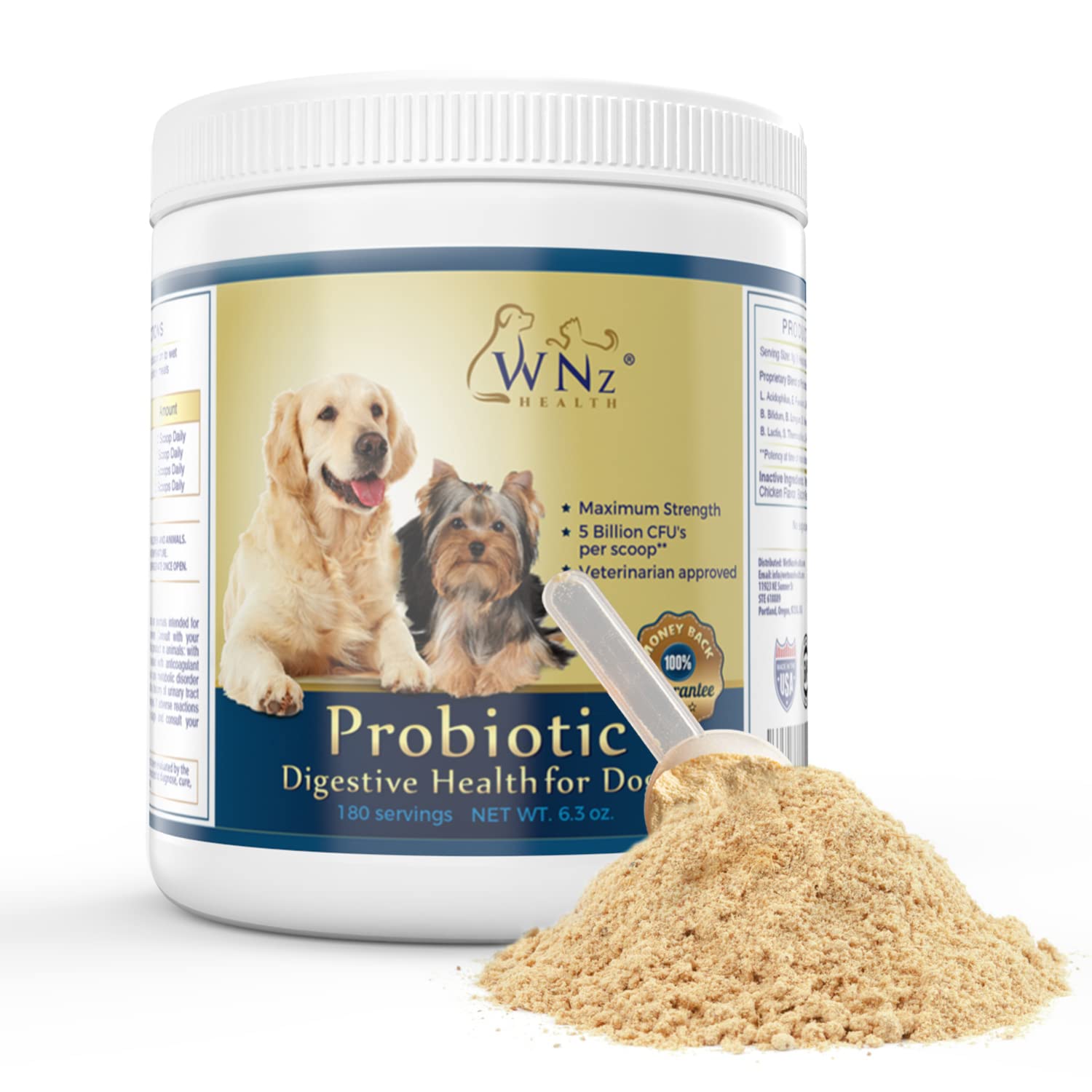 Probiotics for Dogs Digestive Health (Chicken & Bacon) - Dog Probiotic Powder Relieve Diarrhea, Constipation, & More - Dog Calming Treats – Maximum-Strength Dog Digestive Support