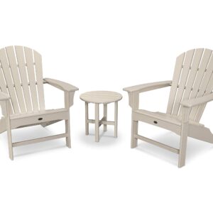 Trex Outdoor Furniture Yacht Club 3-Piece Shellback Adirondack Chair Set with Side Table