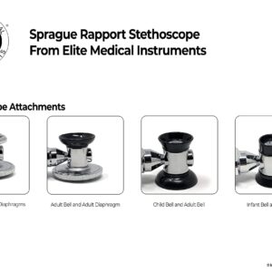 EMI EBL-430 Royal Sprague Stethoscope and Large Adult Cuff (See Large Cuff Size: 33 cm to 51 cm | 13 inch to 20 inch) Aneroid Sphygmomanometer Manual Blood Pressure Set