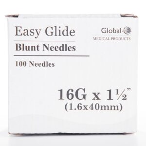 (Qty 100) 16 ga x 1-1/2" Dispensing Needle, Blunt Tip