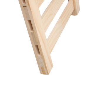 FixtureDisplays® 45.6" x 57.0" x 13" Wooden Retail Shelving Unit w/ 3 Shelves, A-Frame Design - Pine Wood 19403-2D