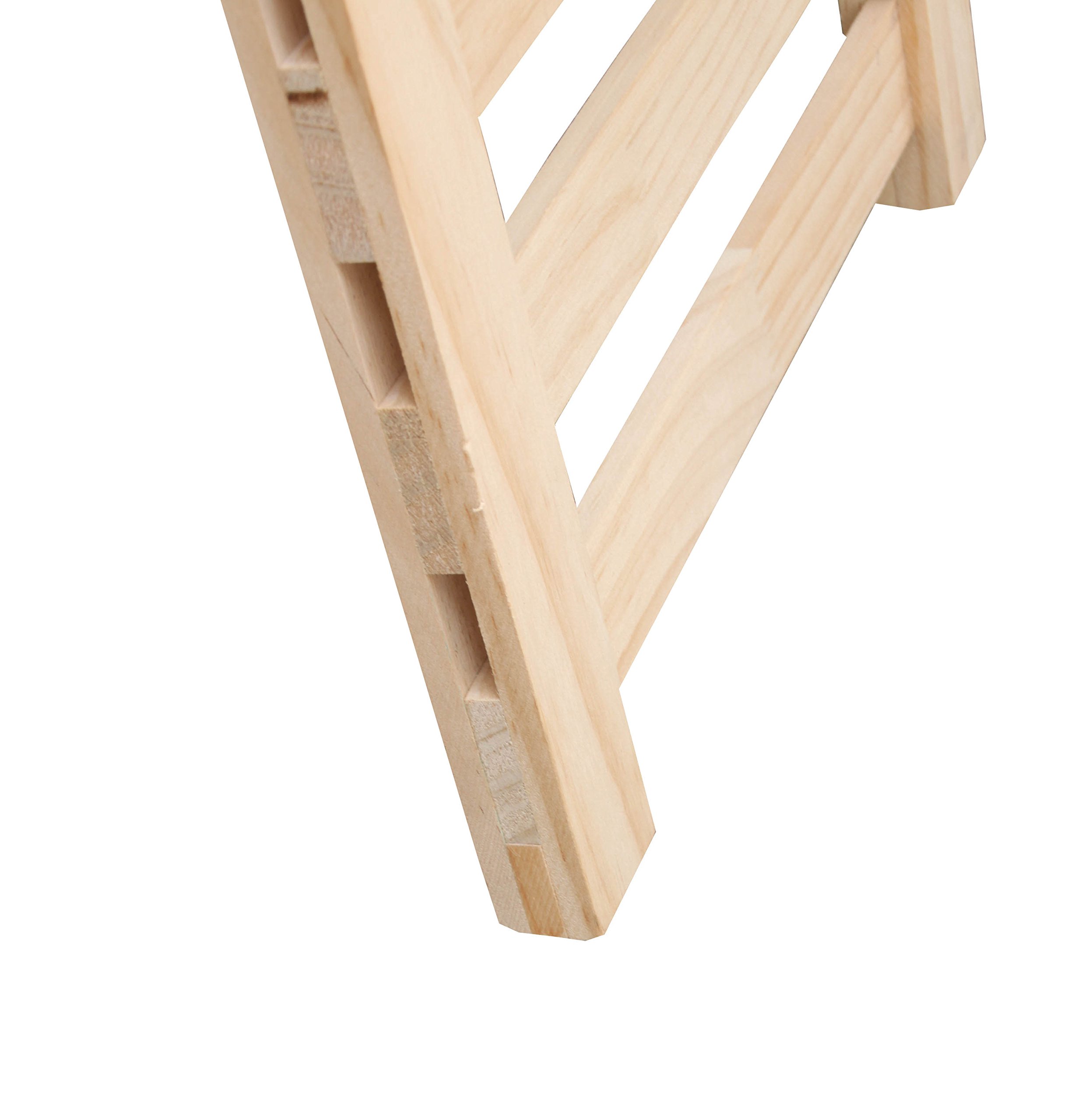 FixtureDisplays® 45.6" x 57.0" x 13" Wooden Retail Shelving Unit w/ 3 Shelves, A-Frame Design - Pine Wood 19403-2D