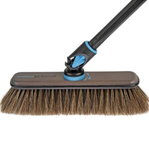 Swiss UX Move Broom Smokey Full Horse Hair with 5 Piece Aluminum Handle, by Nessentials