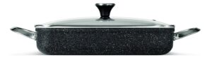 the rock by starfrit one-pot 5.3-quart rectangular dish with lid, 9" x 13", black