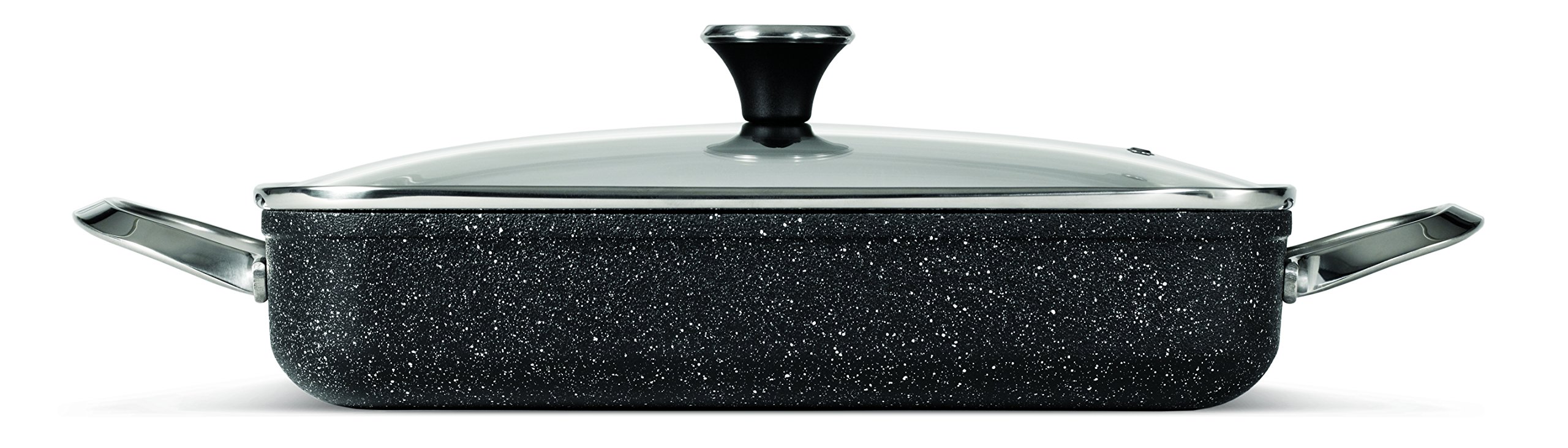 THE ROCK by Starfrit One-Pot 5.3-Quart Rectangular Dish with Lid, 9" x 13", Black