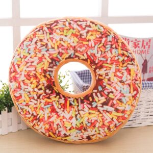 Wemi TIPINOICE Large Doughnut Throw Pillow Soft Novelty Doughnut Shaped Ring Plush Cushion Pillow 40cm