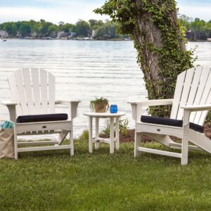 Trex Outdoor Furniture Yacht Club 3-Piece Shellback Adirondack Chair Set with Side Table