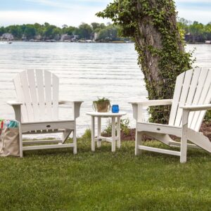 Trex Outdoor Furniture Yacht Club 3-Piece Shellback Adirondack Chair Set with Side Table