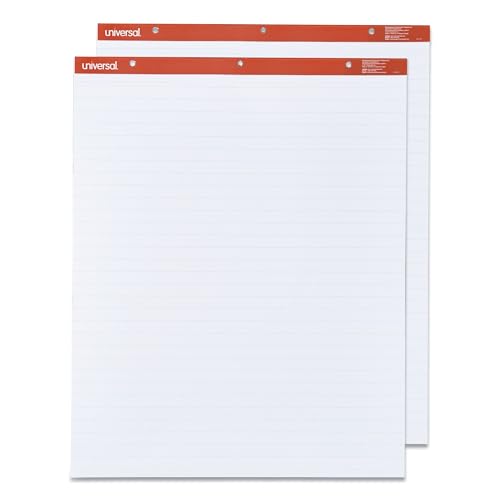 Universal UNV35601 27 in. x 34 in. Easel Pads/Flip Charts - White (2/Carton)