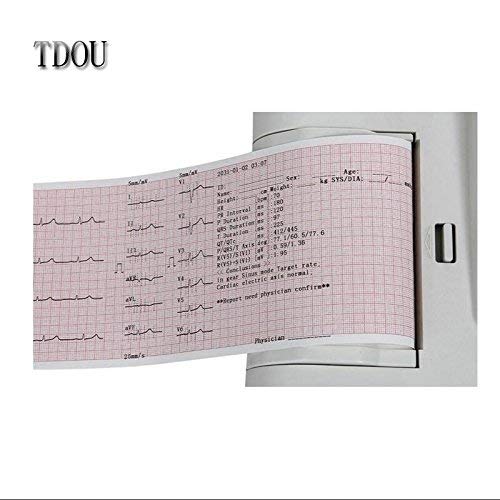 TDOU Thermal paper Roll ECG Paper 110mm*20M for CE Marked Digital 12 Leads 3/6 Channel ECG Machine ECG600G Insulation Paper