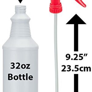 The Mop Mob Chemical Resistant Spray Head 4 Pack. Industrial Sprayer Perfect for Auto/Car Detailing Supply & Janitorial Cleaners. Heavy Duty Low-Fatigue Trigger & Nozzle Replacement Fits 32oz Bottle