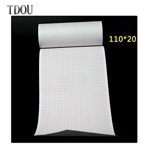 TDOU Thermal paper Roll ECG Paper 110mm*20M for CE Marked Digital 12 Leads 3/6 Channel ECG Machine ECG600G Insulation Paper