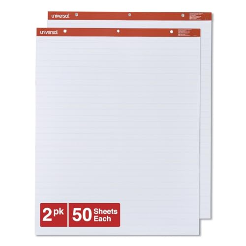 Universal UNV35601 27 in. x 34 in. Easel Pads/Flip Charts - White (2/Carton)