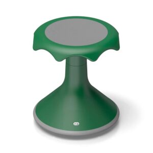 vs america hokki stool, flexible ergonomic seating stool for kids and adults, 15" seat height, green