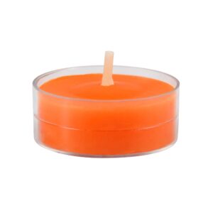 jeco inc. 12pk pumpkin spice tealight candles, 1.75&quotd x 0.75&quoth, orange, 12 count