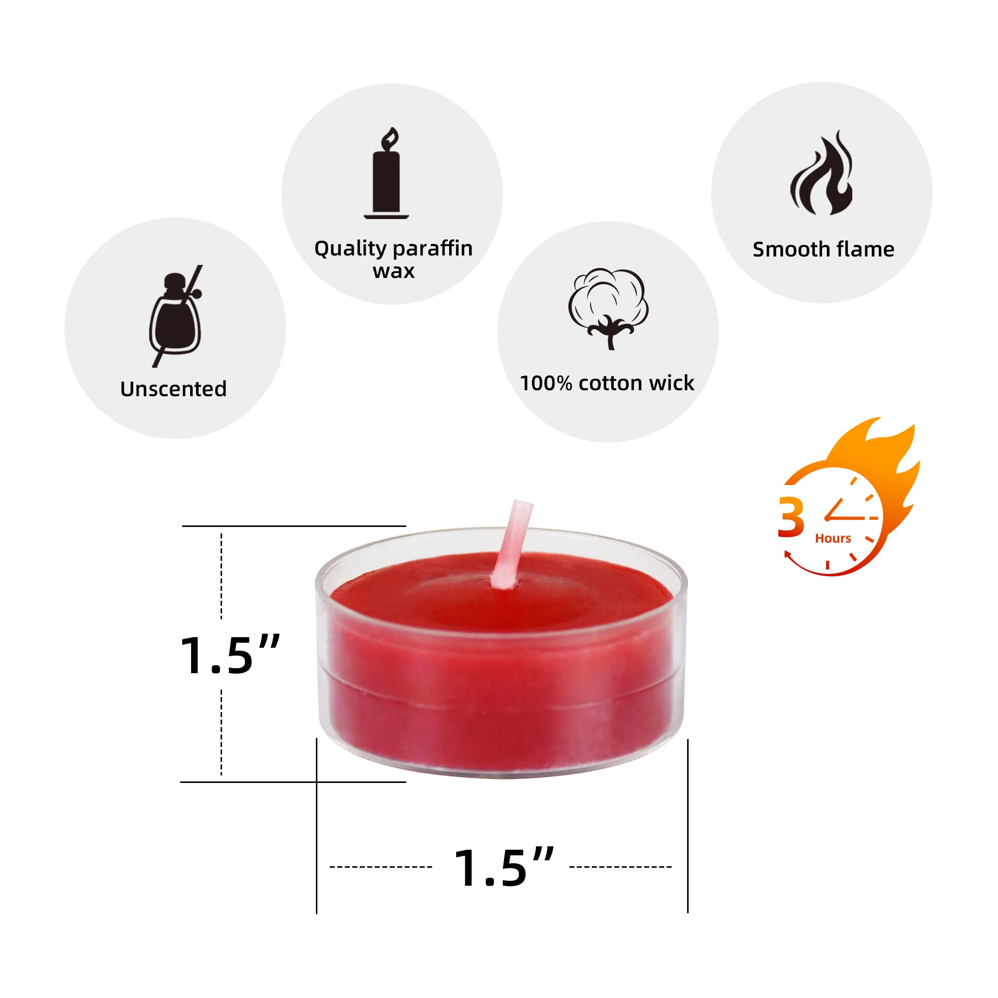 Jeco Inc. 12pk Cinnamon Cide Red TeaLight Candles