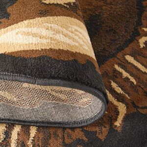 Bear Claw Rustic Lodge Paw Area Rug - Measures approximately 5'6 W X 6'10 L