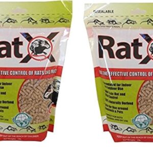 (2 Pack) RatX All-Natural Non-Toxic Rat and Mouse Killer Pellets, 3-Pound Bags