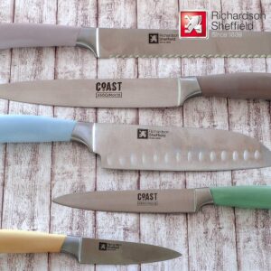 RICHARDSON SHEFFIELD Coast 5 Piece Kitchen Knife Block Set, Multi-Colour, 18 x 10 x 37.6 cm