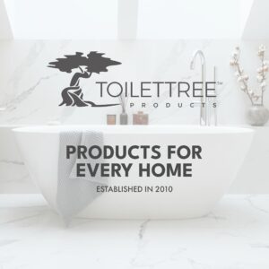 ToiletTree Products 100% Bamboo Wooden Natural Shelf with 4 Stainless Steel Hooks