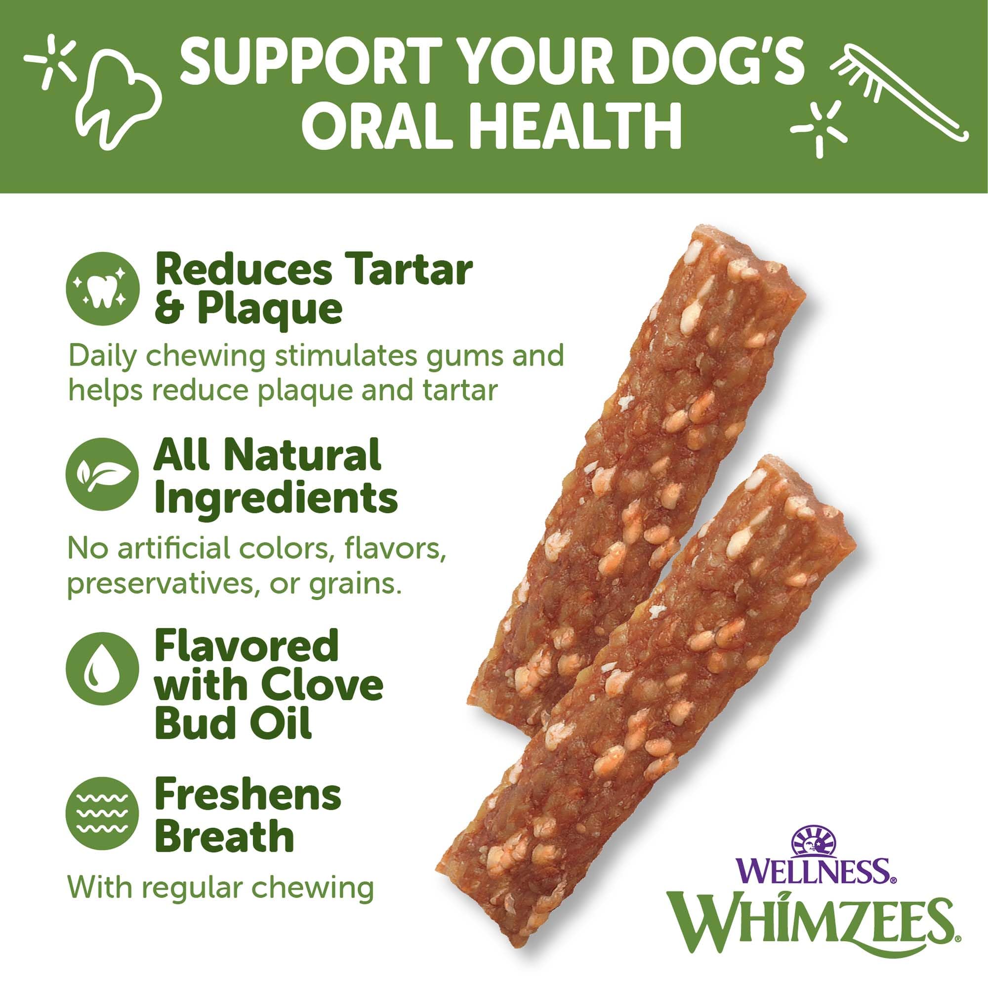 Wellness® WHIMZEES® Veggie Strip Natural Grain Free Dental Chews for Dogs, Medium Breed, 14 count