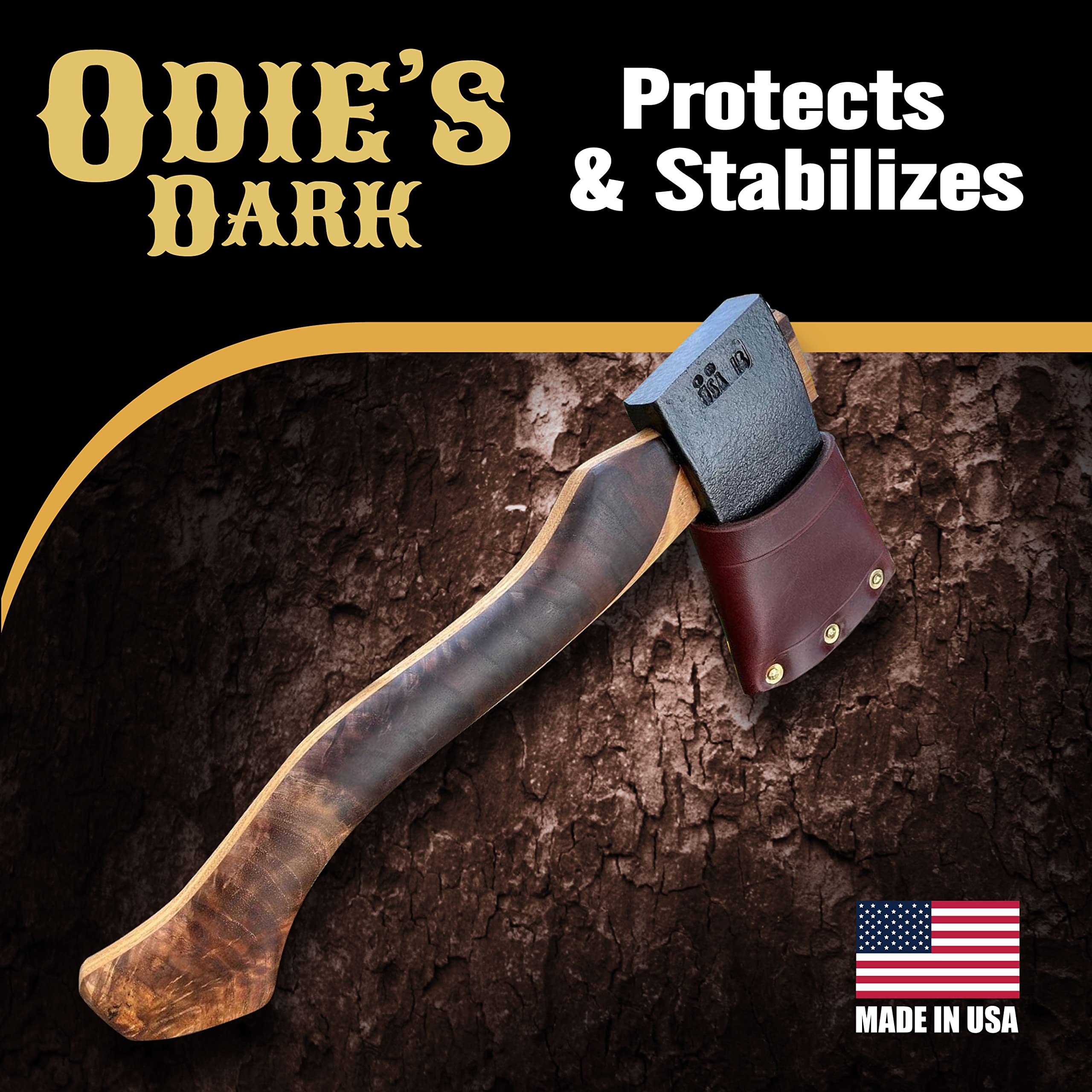 ODIE'S Dark •Finish and Stabilizer for Wood •Darkens with Age •9 Ounce Glass Jar •Food Safe and Solvent Free Non Toxic Finish with Amazing One Coat Application and Leaves a Lustrous Sheen