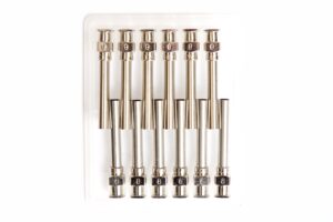 dispense all - 12 pack - 8 gauge 1 inch all metal blunt tipped dispensing needle, stainless steel, luer lock | refill cartridges and transfer viscous liquids oils glycerin distillate epoxy adhesive