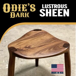 ODIE'S Dark •Finish and Stabilizer for Wood •Darkens with Age •9 Ounce Glass Jar •Food Safe and Solvent Free Non Toxic Finish with Amazing One Coat Application and Leaves a Lustrous Sheen